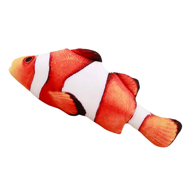 Clownfish Подушка плюшевая игрушечная кошка мятный питомец кошачья мята кошачья игрушка кошка рыба игрушка собака игрушка котенок товары для домашних животных Прямая поставка/ - Цвет: Clownfish