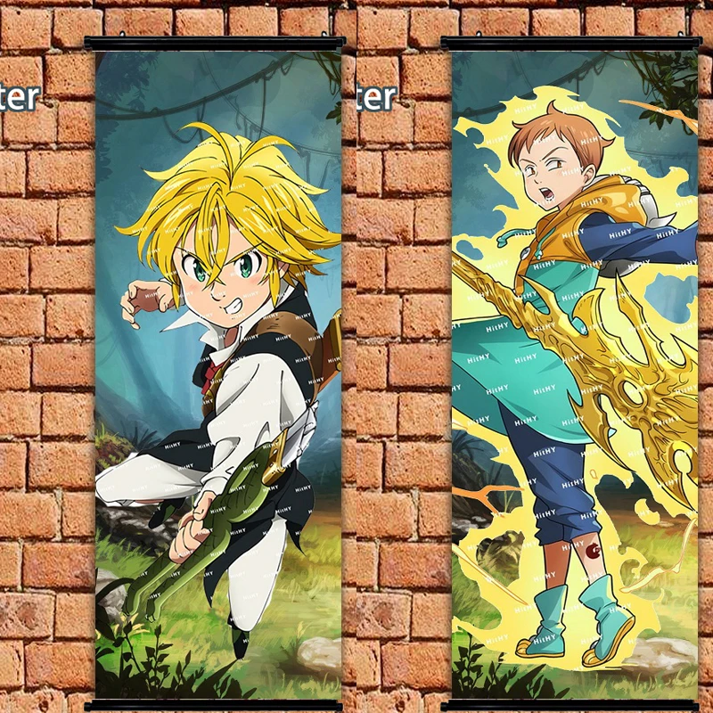Poster Anime The Seven Deadly Sins Meliodas Wall Scroll Painting Gift 60*90cm 