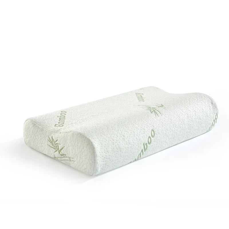 White bamboo fiber Мягкая подушка для шеи из бамбукового волокна с эффектом памяти, латексная подушка, массажер для шеи, забота о здоровье тела, подушки для сна в путешествии - Цвет: White bamboo fiber