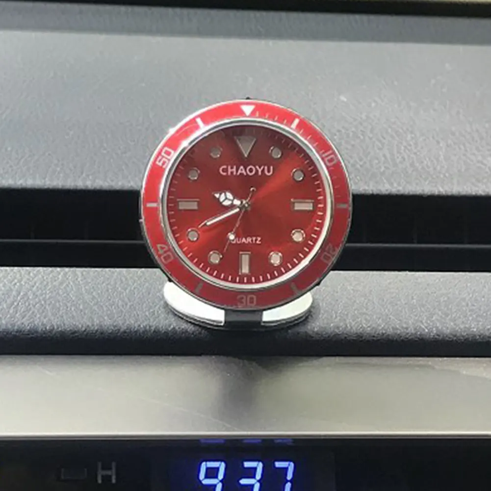 Легко установить подарок часы украшение приборной панели прочный DIY аксессуары Автомобильный термометр цифровой автомобильный Орнамент Дисплей со стрелкой - Название цвета: Red Time
