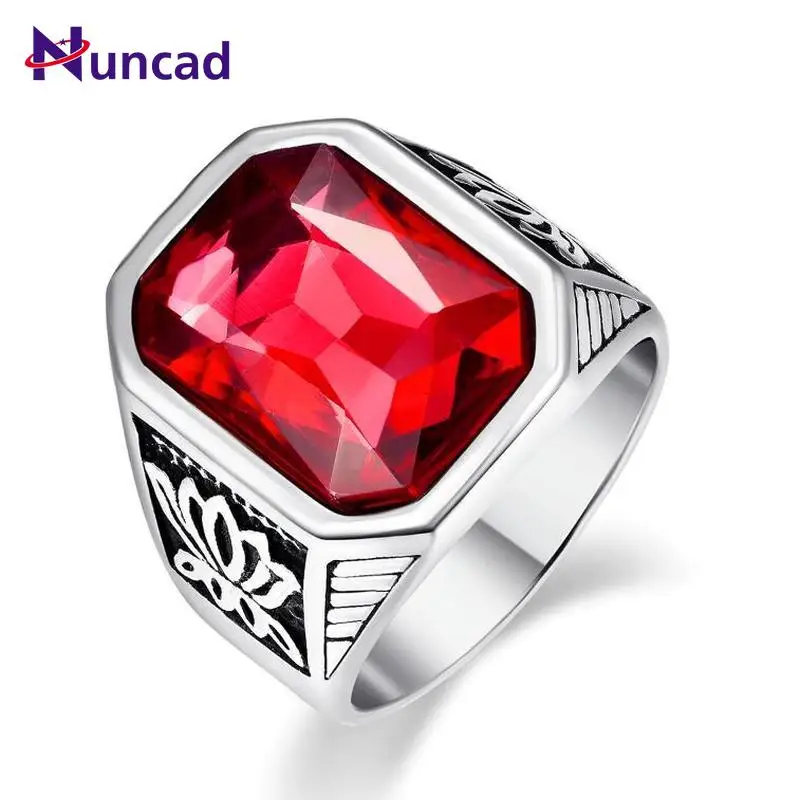 Мужское кольцо из нержавеющей стали nunad черное с инкрустацией