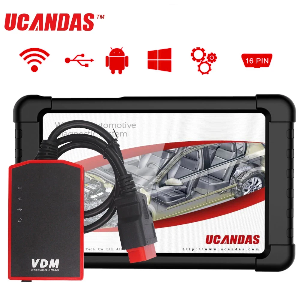 Автомобильный сканер UCANDAS VDM WIFI OBD2 профессиональный полнофункциональный