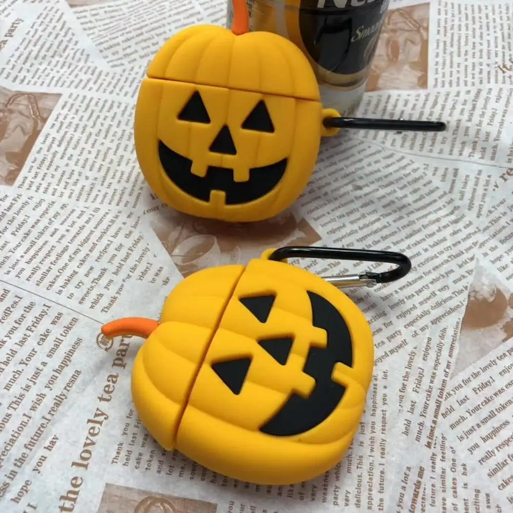 

Cartoon Bluetooth Earpods 3D Silicone Case For AirPods 2 1 Headset Protective Cover i10 11Tws Case Cute Air pods Coque Hallowmas