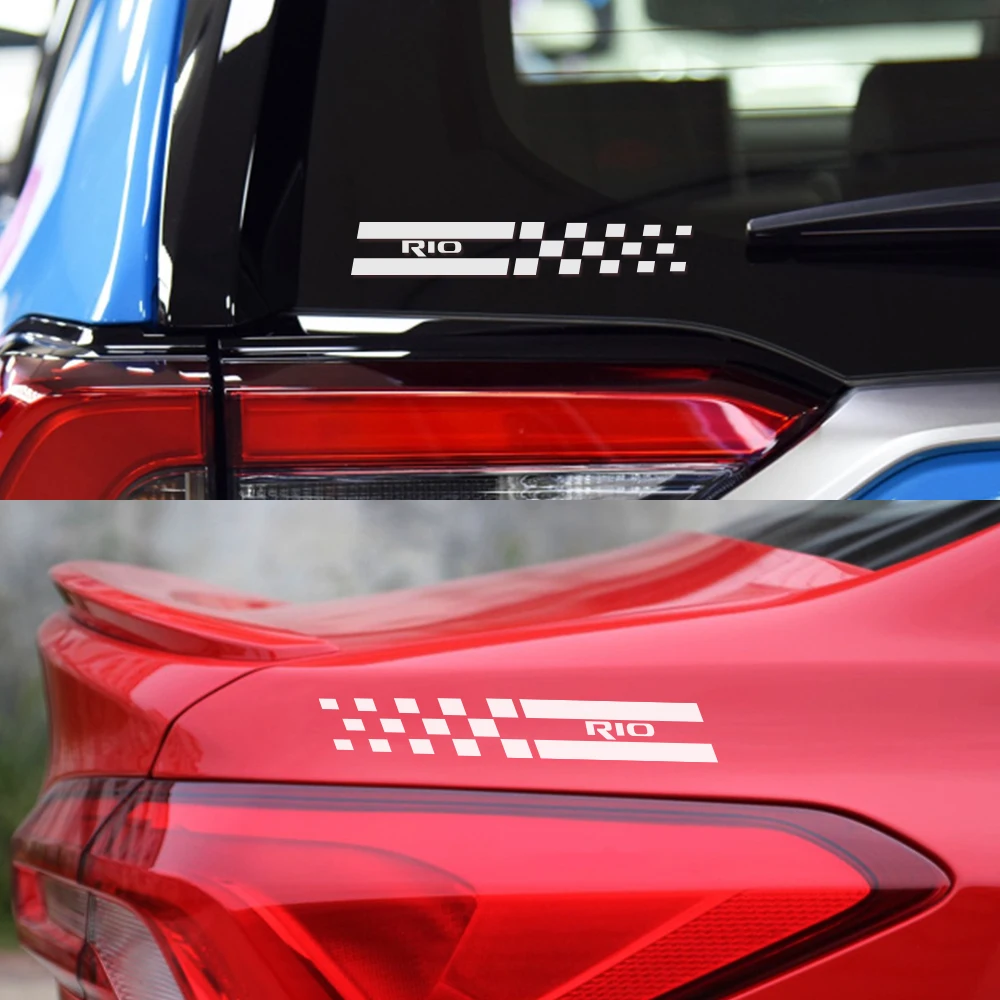 2PCS Auto Column Cover External Decorative Stickers For Kia Rio 3 4 K2 K3 X-Line Car Window B Pillars Trim Decal Car Accessories (8)