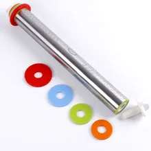 1 шт. из нержавеющей стали Скалка антипригарная палочка инструмент для выпечки съемное кольцо 4 регулируемый диск Детские аксессуары