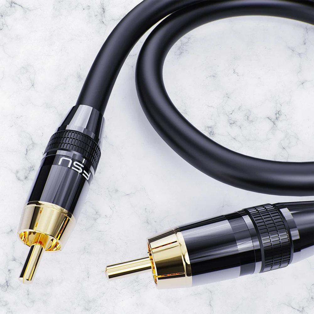 RCA Cable Subwoofer Cable RCA to RCA Cable Digital Coaxial Audio Cable SPDIF Cable Male Speaker
