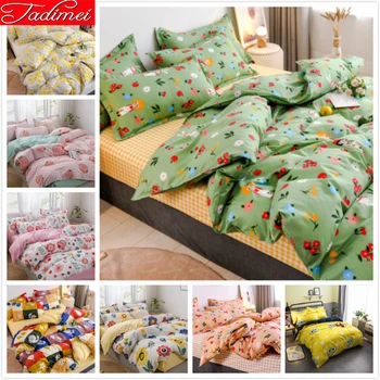 

Colorful Duvet Cover Sheet Pillowcase Bedding Set Adult Couple Boys Girls Child Soft Cotton Bed Linen Single Twin Queen King Set