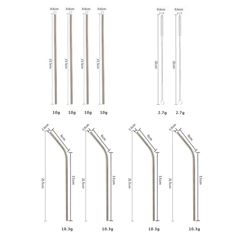 Для коктейлей патио из нержавеющей стали питьевой соломы многоразовый нетоксичный комплект