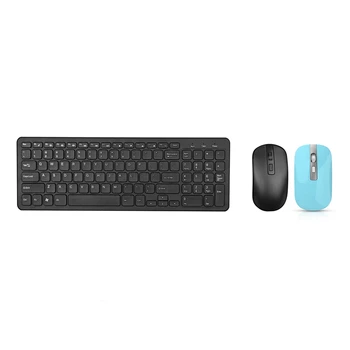 

1 Set 2.4G Optical Wireless Keyboard Mouse Kit Black & 1 Set M30 Rechargeable Wireless Mouse 2.4G Receiver Blue