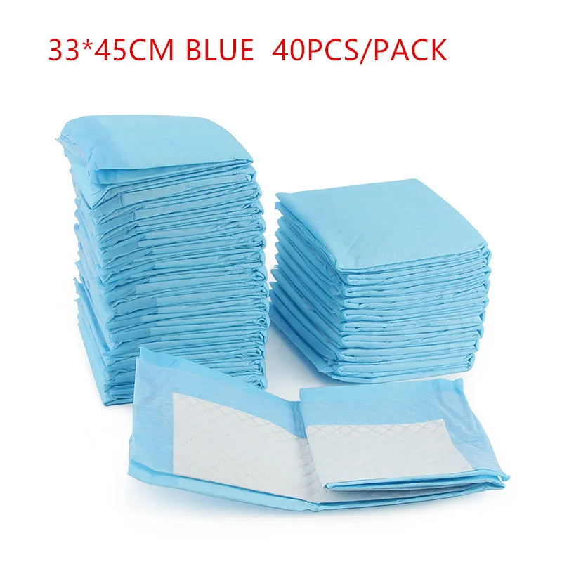 40PCS BLUE 1/20/100 шт Детские лактационный вкладыш одноразовые пеленки Бумага коврик, способный преодолевать Броды для взрослых детей или домашних животных абсорбент Водонепроницаемый пеленки матрасик для пеленания - Цвет: 40PCS BLUE