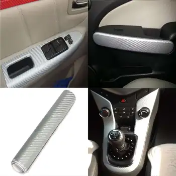 

DIY 3D Carbon Fiber Vinyl Wrap Roll Film Sticker Car home Decal Sheet Durable Waterproof Black White Red Pink Orange