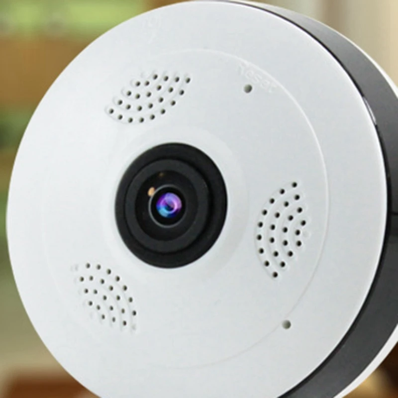 360 Degree Panoramic Wide Angle Mini Cctv Camera 1080P Hd Wireless Smart Ip Camera Fisheye Home Security V380 Wifi Camera(Us Plu