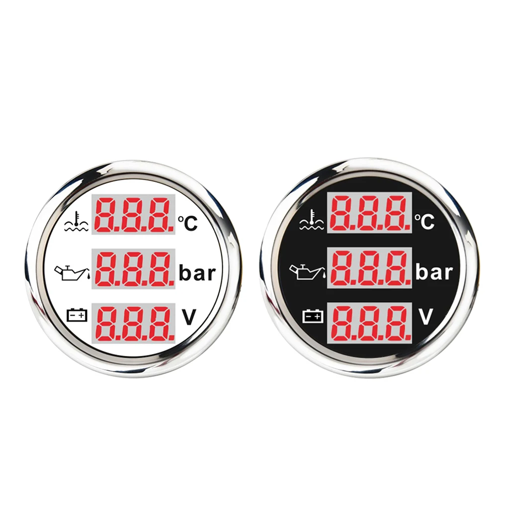 Yacht Meter Gauge Console 2 Inch Water Temp Oil Pressure Voltage Gauge