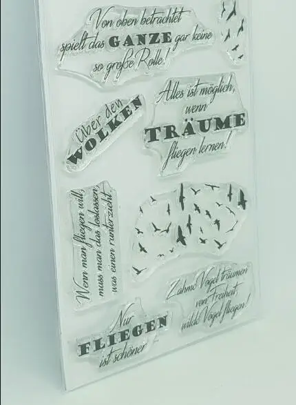 German Words Transparent Clear Stamps for DIY Scrapbooking/Card Making/Kids Christmas Fun Decoration Supplies ST0659