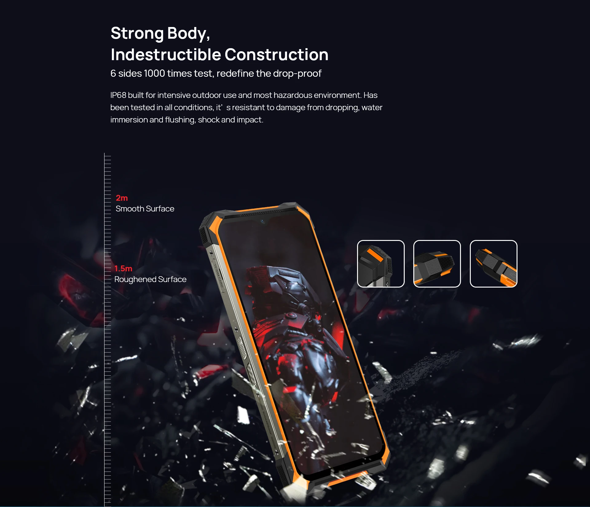 Doogee S88 Plus Rugged Mobile Phone 10000mAh Super Battery 8+128GB 48MP Main Camera Android 10 IP68/IP69K Global version Phone