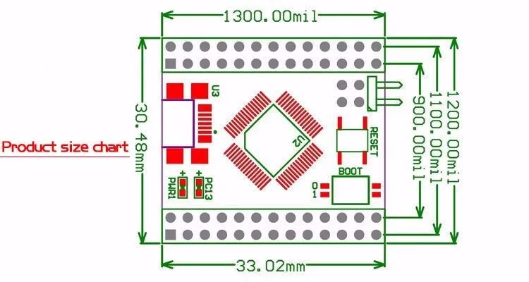 STM32F103RCT6Mini основная плата минимальная системная плата STM32 макетная плата ARM Cortex-m3