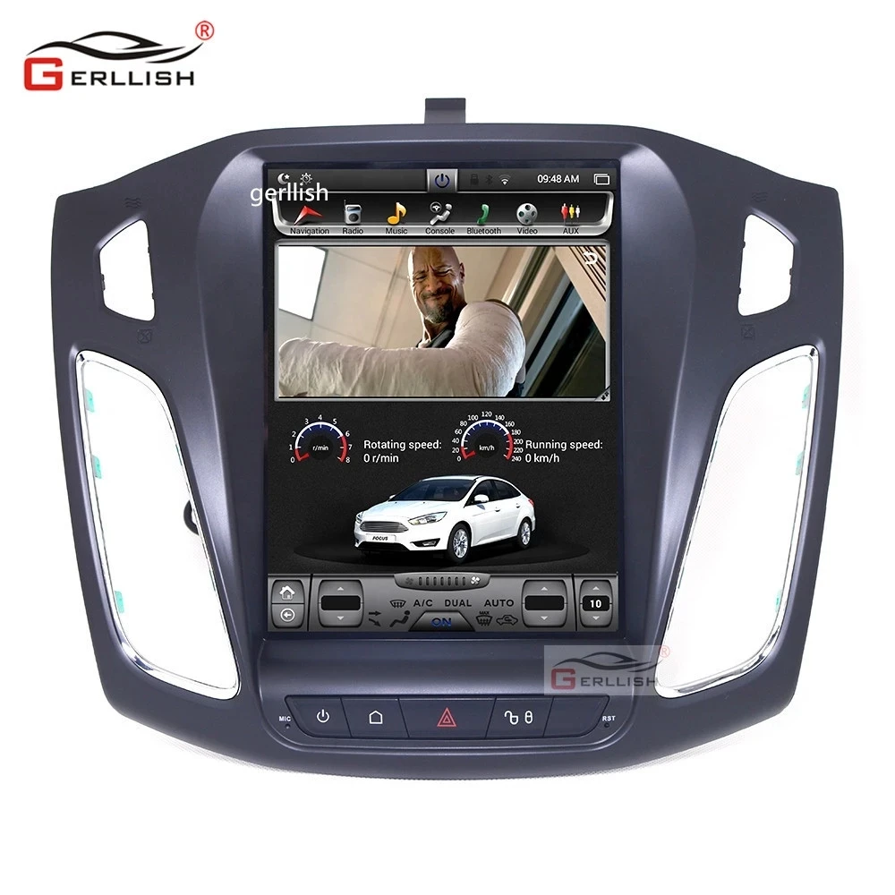 Tesla стиль вертикальный экран Android автомобильный мультимедийный DVD Радио gps плеер для Ford Focus 2012 2013 - Цвет: 4GB RAM 64GB ROM