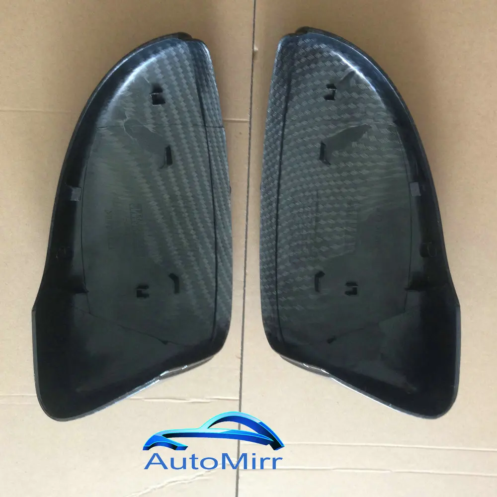 Side Wing Mirror Caps 6 Replace covers For Volkswagen Passat B7 CC Scirocco MK3 Jetta MK6 Beetle A5 (Carbon Effect)