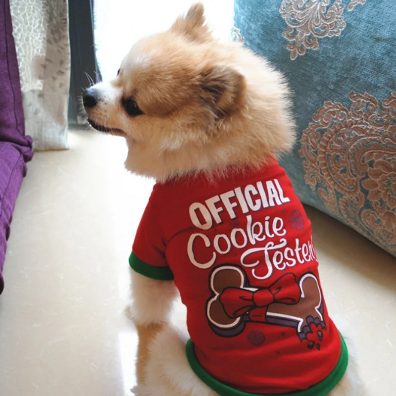 Рождественская Одежда для собак для маленьких собак, зимнее пальто для домашних животных, одежда с принтом, одежда для щенков, жилет, одежда для Йорка чихуахуа, одежда