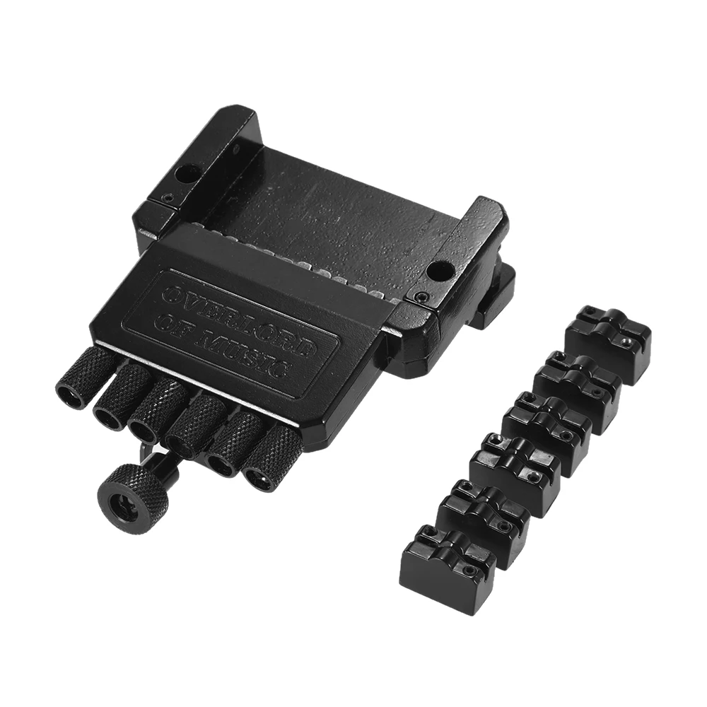 

Hot New 6-string Electric Guitar Tremolo Tailpiece Bridge System for Headless Guitar Part Black