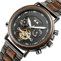 Mechanical Watch Men BOBO BIRD Wooden Automatic Wristwatch Man Fashion Business Auto Date Clock Waterproof Механические часы 1