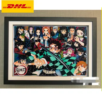 

18" Kimetsu No Yaiba Stereograph Decorative Paintings Handwork Creative Couple Gifts Paper Action Figure Toy BOX 45CM WU18