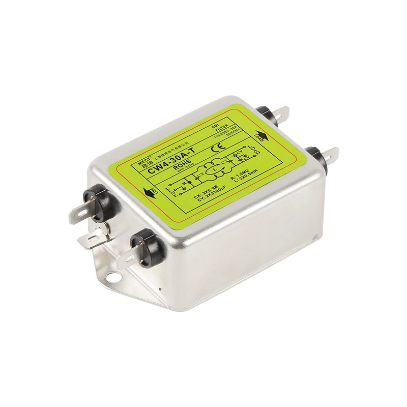 30A Вставка подключения однофазного переменного тока 220V армейского образца EMI очистки CW4-3A/6A/10A/20A/30A-T Мощность фильтр - Объем: 30A