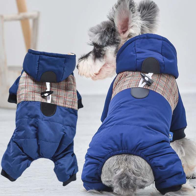 

Popular Quality Pattern Hooded Pet Dogs Winter Coat Thickness Dogs Clothes S To Xl New Down Snow Bichon Pitbull Tracksuit Goods