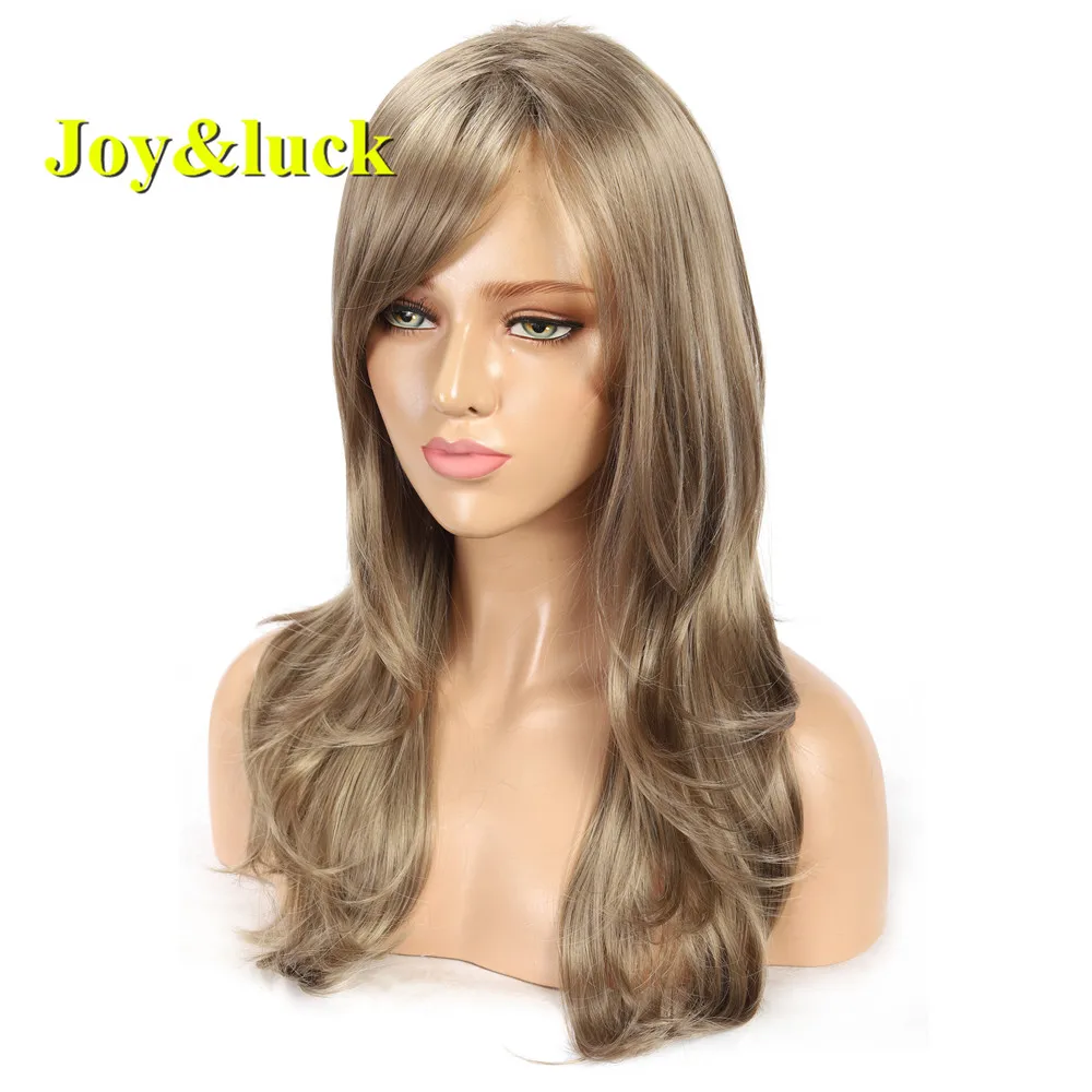 Длинный светлый синтетический парик Joy & luck парики с естественной волной
