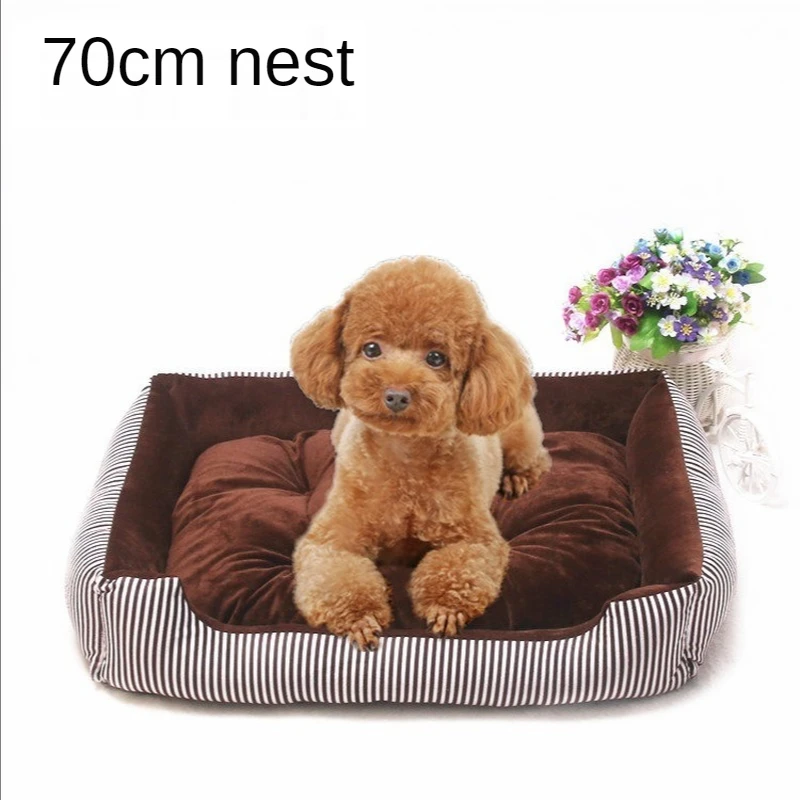 

2021 Baby Soft Large Pet Dog Bed Cat Kennel Warm Cozy Dog House Soft Fleece Nest Dog Baskets Mat Autumn Winter Waterproof Kennel
