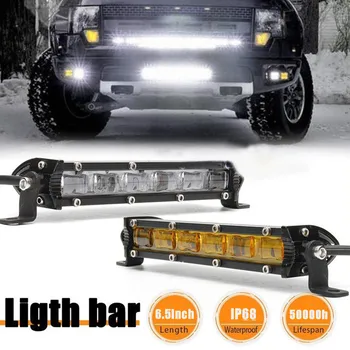 

6.5inch 2 Colors 18w Led Work Floodlight Bar Offroad Driving Light For Car Motorcycle Faster Radiating For Aluminum#LR4