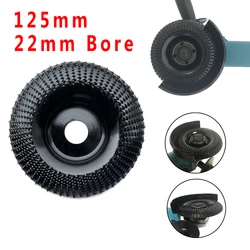 Roue de meulage d'angle en bois, alésage de 125mm/22mm, outil rotatif de ponçage, disque abrasif pour le travail du bois à la maison de noël, outil de bricolage 