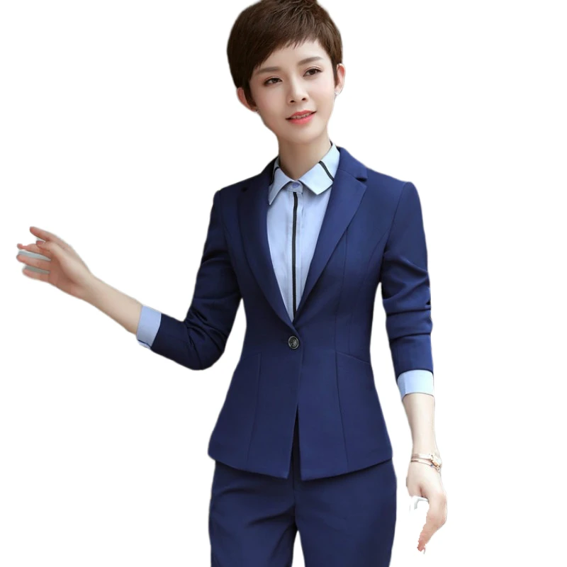 

Formal Pant Suits Women 2 Piece Set Outfits Fashion Casual Trousers Suit Office Lady Pants Blazer Business Work Female Clothing