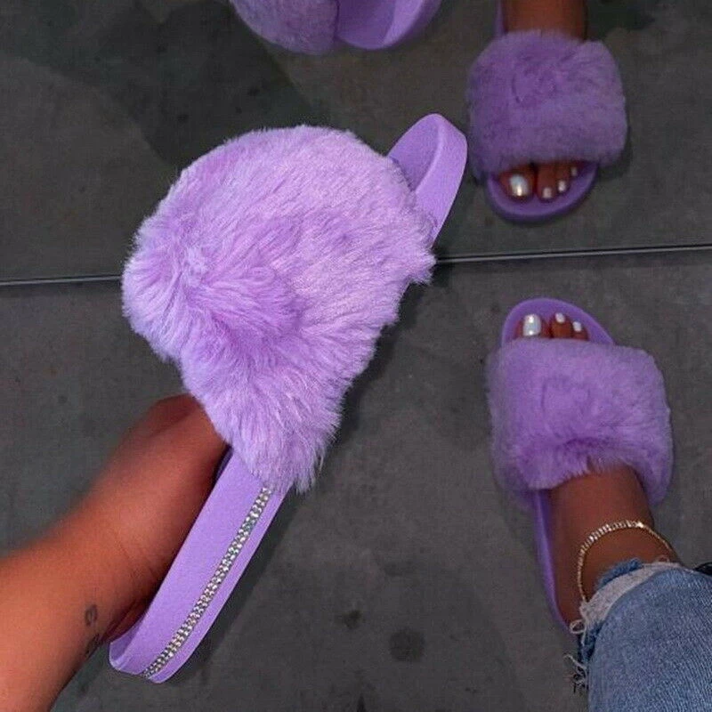 purple slippers ladies