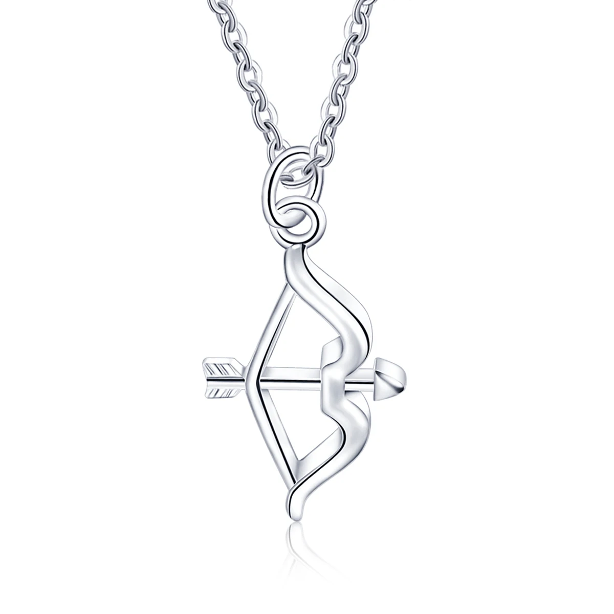Trendy Tiny Bow Arrow Short Pendant Necklace Women Silver Plated Chain Lover Lady Girl Bijoux Fashion Jewelry Valentine Gift