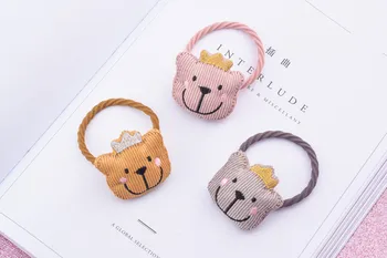 

15pcs Fashion Cute Tiaras Bear Hair Ties Crown Stuffed Animal Elastic Hair Bands Princess Headwear Boutique Hair Accessories