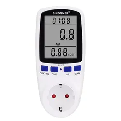 Wattmètre numérique avec rétroéclairage, prise EU US UK FR, consommation d'énergie, KWh AC 230V 120V, électricité 