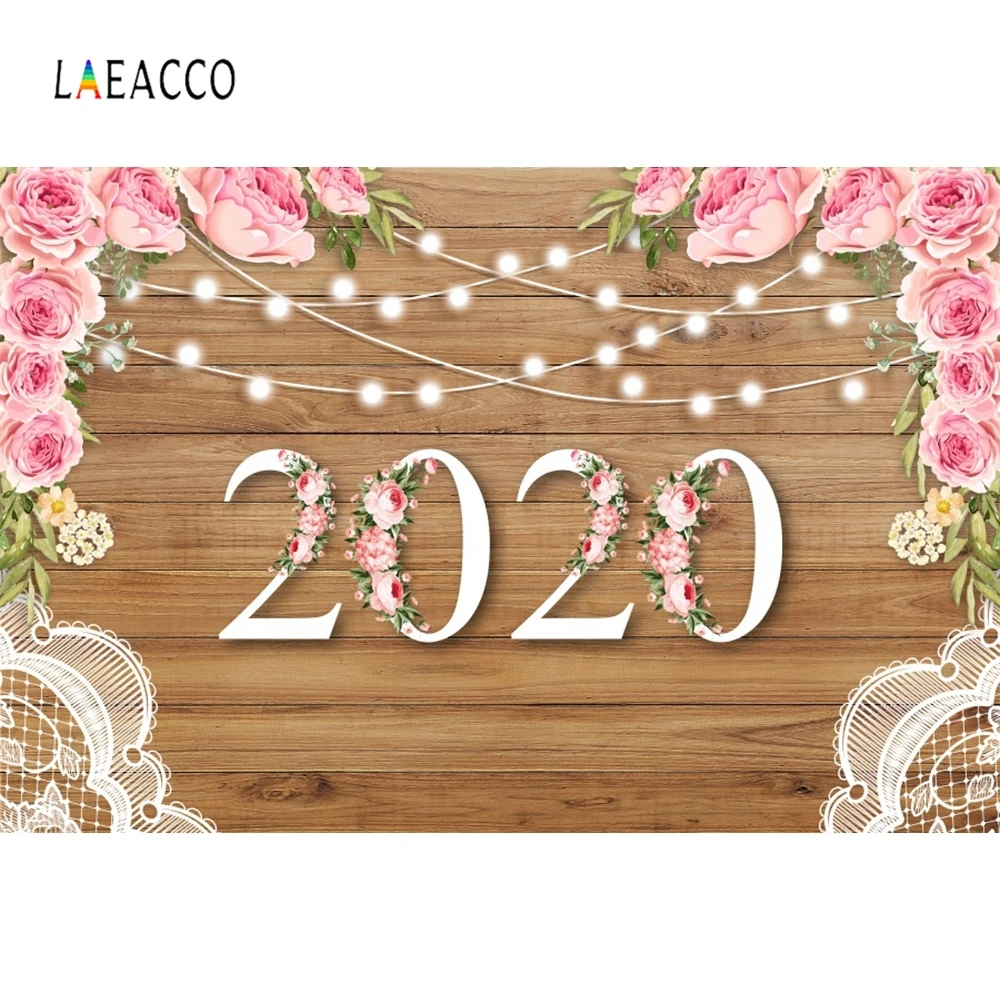 Laeacco деревянная доска новогодний портрет фотографии фоны на заказ 2020 вечерние