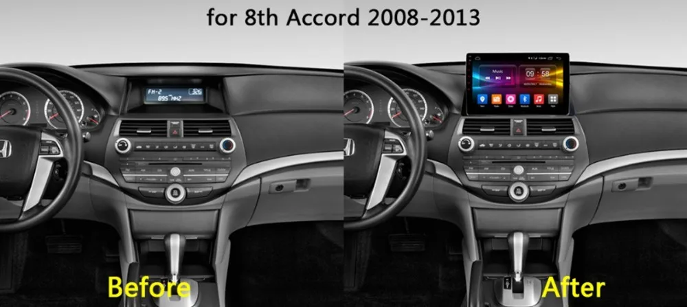 Discount RoverOne Android 9.0 Car Multimedia System For Honda Accord 2008 - 2013 Octa Core 4G+32G Radio GPS Navigation DSP Player 4