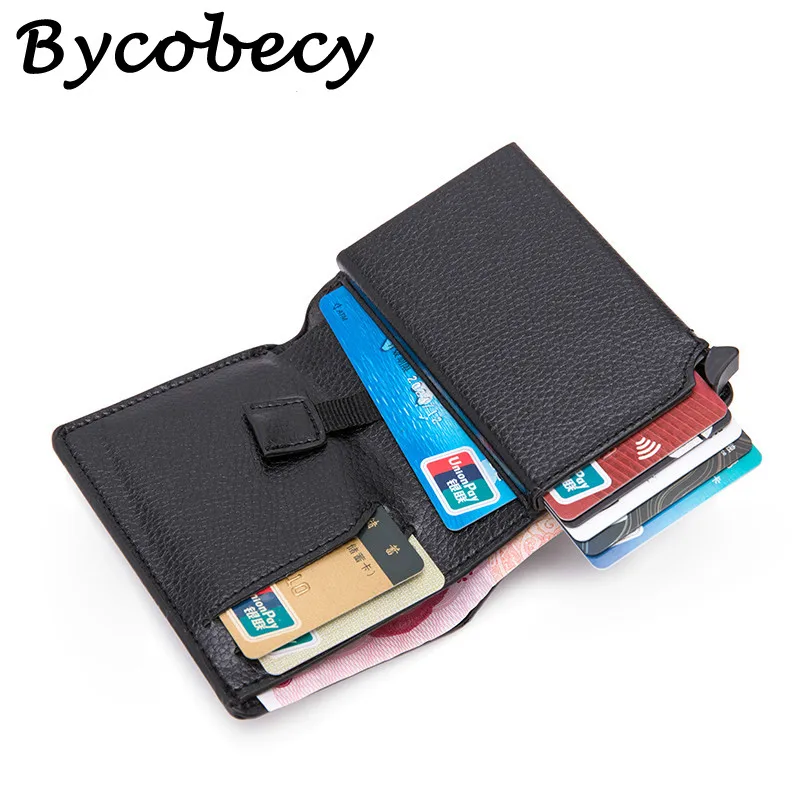2021 минималистичный кошелек Bycobecy с RFID-защитой металлический держатель для карт