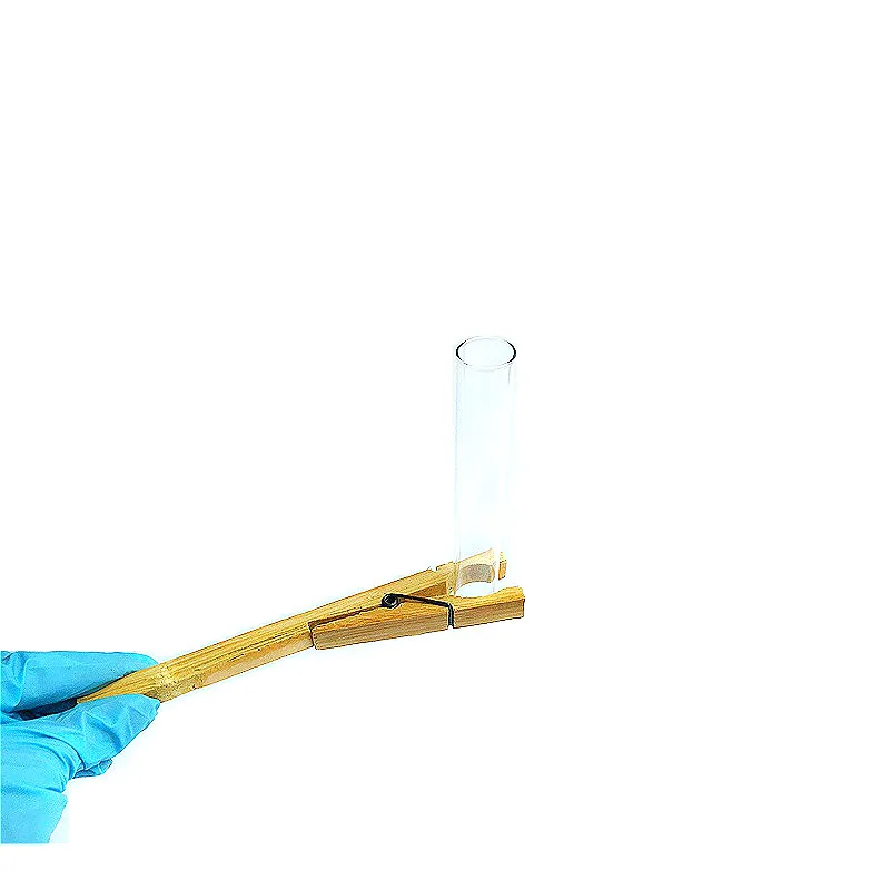Tansoole 180 mm Reagenzglasclip Holzclip Holz-Reagenzglashalter-Klemmenclip Chemische Laborausrüstung 