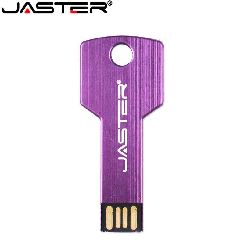 JASTER  Key Shape USB Flash Drive 4GB 8GB Custom Logo Laser Engraving 16GB 32GB Pen drive usb 2.0 4