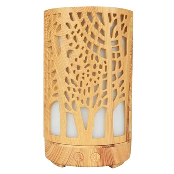 

Bamboo Hollow Wood Grain Aroma Diffuser 200Ml Household Ultrasonic Silent Essential Oil Diffuser Aroma Diffuser Eu Plug