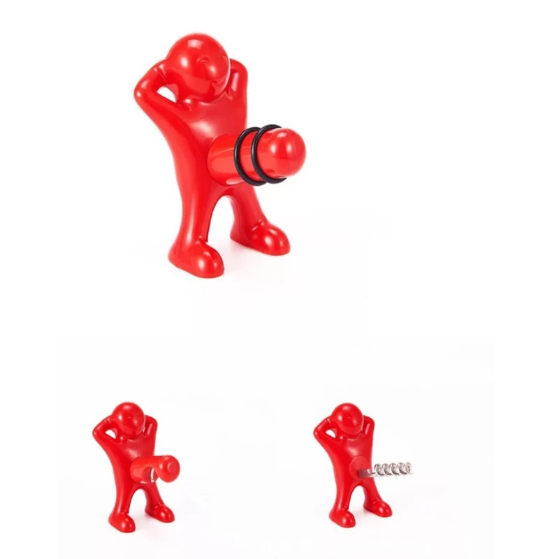 10pcs/lot Creative Red Wine Bottle opener Stopper Plug corkscrew Openers Beer bottle opener Funny Party Gift 3 colors