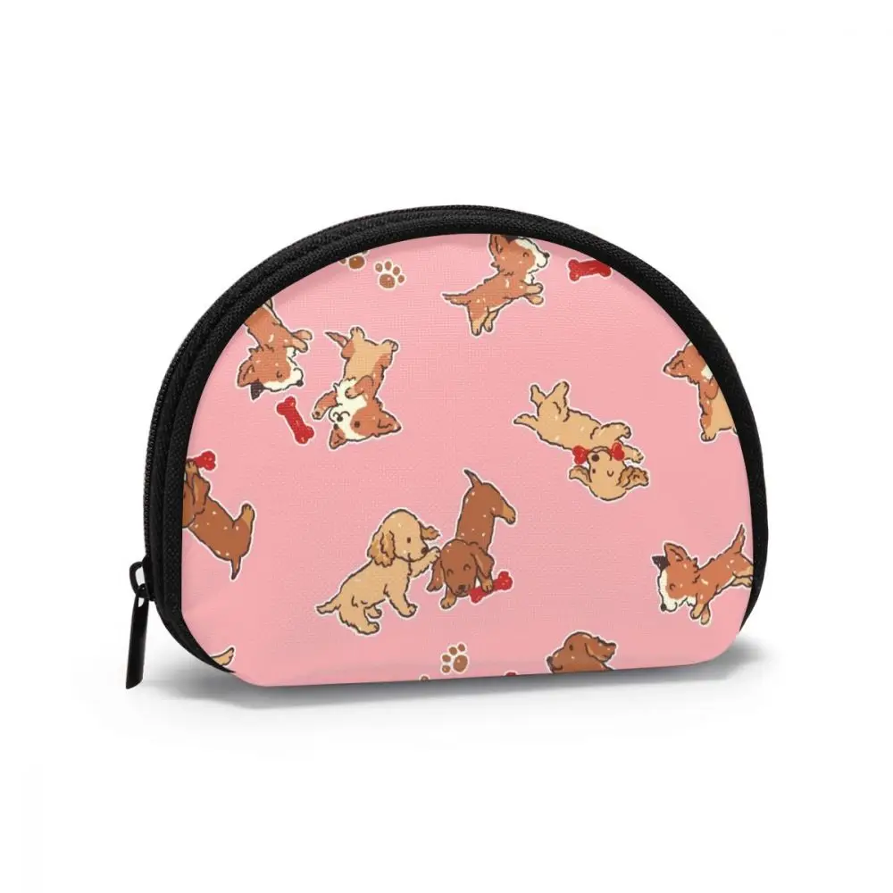 

Бесшумные классические женские бумажники из ткани, маленький кошелек на молнии, мини кошелек с милым животным принтом, Чехол для карт, ретро сумки для денег