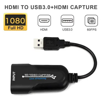 

Portable USB 3.0 HDMI Game Capture Card 1080P placa de video Reliable streaming Adapter For Live Broadcasts Video Recording