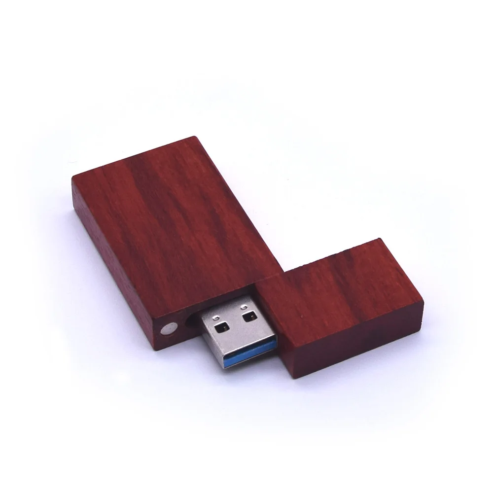 Деревянная USB флеш-накопитель с реальным объемом, Пользовательский логотип, ручка-накопитель с деревянной коробкой, 32 ГБ, 64 ГБ, 128 ГБ, USB 3,0, флешки, память USB - Цвет: Rose Wood USB 3.0