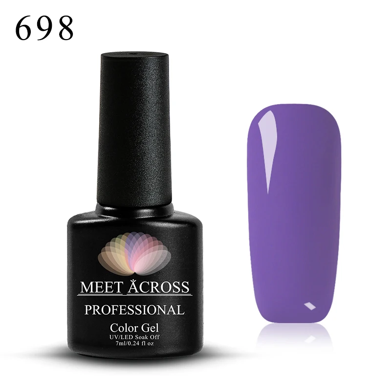 MEET ACROSS 7 мл УФ-гель для ногтей для маникюра красочный лак для ногтей Гибридный Полупостоянный Гель-лак для нейл-арта инструменты для дизайна - Цвет: W2222