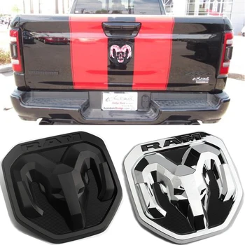 

Pickup Tail Trunk ABS Skull Emblem For Dodge 2019 RAM 1500 2500 3500 Sport Laramie Rebel Big Horn 4x4 Decal Exterior Replacement