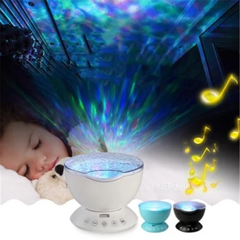 

Projector LED Night Light Ocean Lights Lamp Wave With USB Remote Control TF Cards Music Player Starry Sky Projection lamp